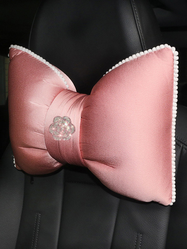 Diamond Camellia Bowknot deréktámasztó autósülés nyakpárna Four Seasons univerzális női autós fejtámla párna