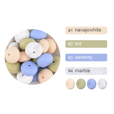 LOFCA 10 buc/lot 19 mm Abacus margele de dentitie din silicon in vrac Colier elegant cu margele margele de mestecat din silicon pentru colier din silicon pentru bebelusi
