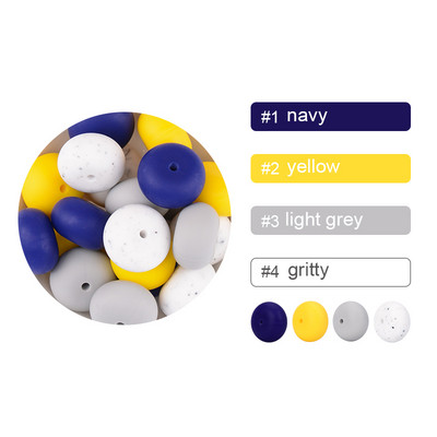 LOFCA 10 buc/lot 19 mm Abacus margele de dentitie din silicon in vrac Colier elegant cu margele margele de mestecat din silicon pentru colier din silicon pentru bebelusi