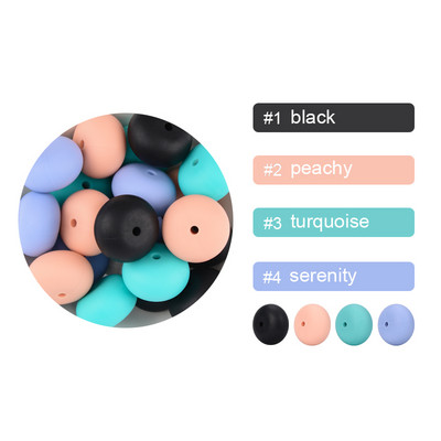 LOFCA 10 buc/lot 19 mm Abacus margele de dentitie din silicon in vrac Colier elegant cu margele margele de mestecat din silicon pentru colier din silicon pentru bebelusi