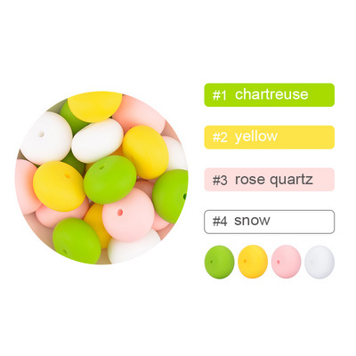 LOFCA 10 buc/lot 19 mm Abacus margele de dentitie din silicon in vrac Colier elegant cu margele margele de mestecat din silicon pentru colier din silicon pentru bebelusi