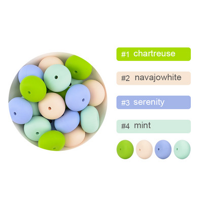 LOFCA 10 buc/lot 19 mm Abacus margele de dentitie din silicon in vrac Colier elegant cu margele margele de mestecat din silicon pentru colier din silicon pentru bebelusi