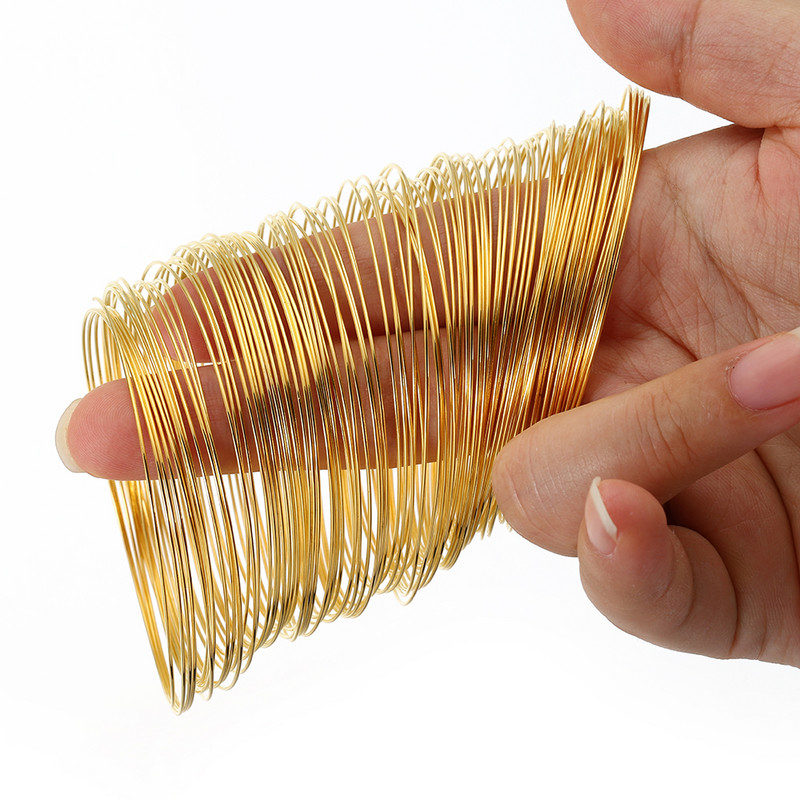 100 silmust kullast terasest värvi mälutraat 60 mm käevõru käevõru aas 115 mm kaelakee krae rõngas ehete valmistamiseks isetegemise tarvikute jaoks