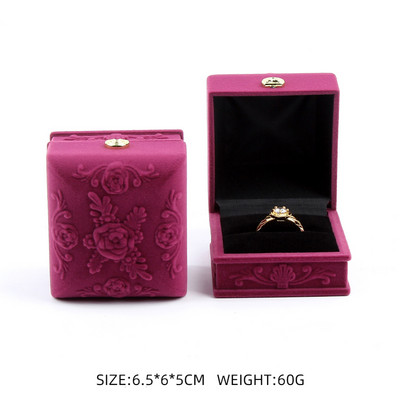 Noua cutie de bijuterii imprimata cu trandafiri Cutie de depozitare bijuterii inel colier bratara bratara pandantiv ambalaj bijuterii cutie cadou