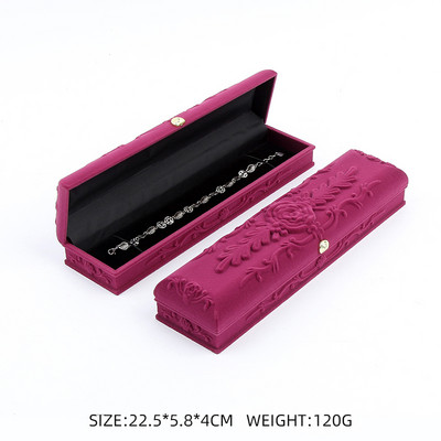 Noua cutie de bijuterii imprimata cu trandafiri Cutie de depozitare bijuterii inel colier bratara bratara pandantiv ambalaj bijuterii cutie cadou