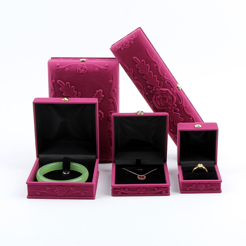 Noua cutie de bijuterii imprimata cu trandafiri Cutie de depozitare bijuterii inel colier bratara bratara pandantiv ambalaj bijuterii cutie cadou