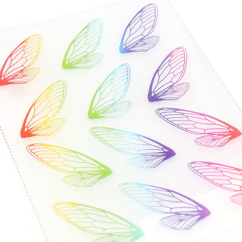 5db Cicada Wings UV gyanta átlátszó anyagú kitöltő epoxi formakészítő eszköz matrica dekoratív illeszkedő fülbevaló ékszer barkács matrica