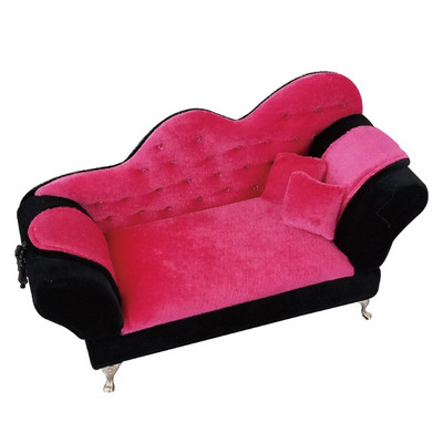 1/6 Dollhouse Fancy καναπές καναπέ Rose Pink Jewelry Storage Organizer Box Flip Can Open Διαμερίσματα Πολυθρόνα Κουτί καναπέ Δώρο