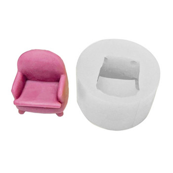 Направи си сам ръчно изработени продукти Малка седалка за диван Силиконова форма Ароматизирани гипсови орнаменти Капка лепило Смола Форма за декорация 55KA