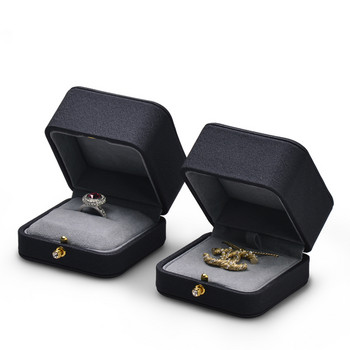 Oirlv Μαύρη κοσμηματοθήκη Δαχτυλίδι Κρεμαστό βραχιόλι Κοσμήματα Κουτί αποθήκευσης Κουτί κοσμημάτων Πρόταση Κουτί δώρου για γενέθλια