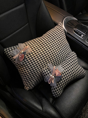2021 New Houndstooth Series Four Seasons Universal Pillow Car Waist Headrest στο Μαξιλάρι λαιμού