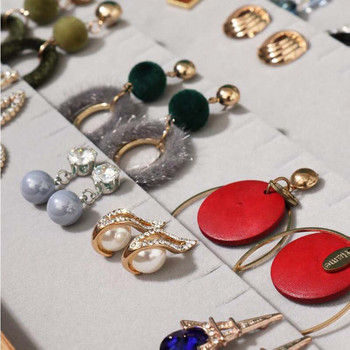 Μόδα φορητό βελούδινο δαχτυλίδι κοσμήματος Κοσμήματα Οργάνωση Κιβώτιο Γυάλινο καπάκι Θήκη δίσκου Σκουλαρίκι Βιτρίνα αποθήκευσης κοσμημάτων