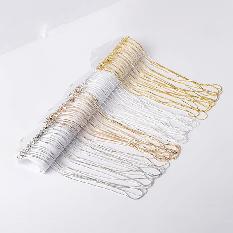 12 бр. 40 см вериги за колиета със закопчалки за омар за изработване на находки за бижута Направи си сам Метални звена на вериги Колие Аксесоари Консумативи