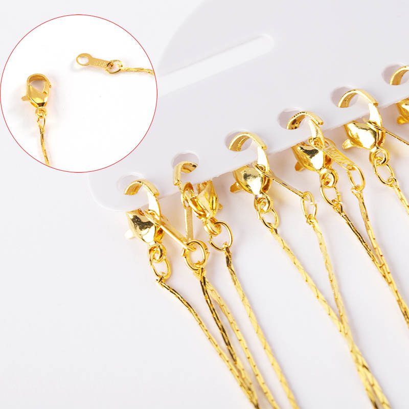 12 бр. 40 см вериги за колиета със закопчалки за омар за изработване на находки за бижута Направи си сам Метални звена на вериги Колие Аксесоари Консумативи