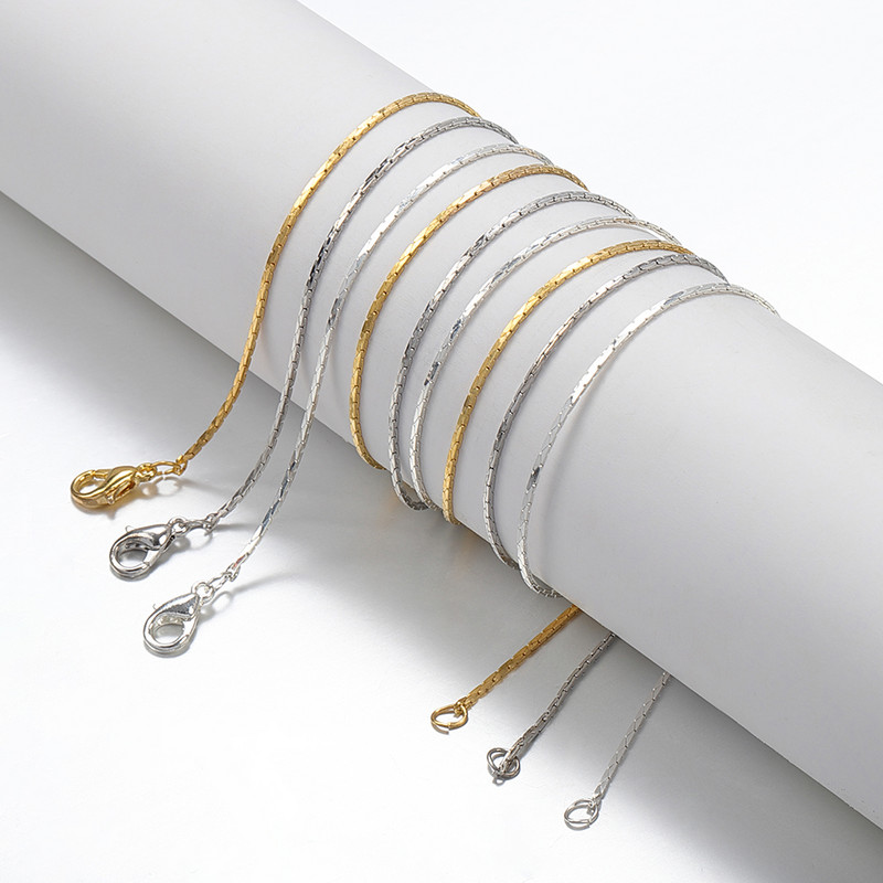 12 бр. 40 см вериги за колиета със закопчалки за омар за изработване на находки за бижута Направи си сам Метални звена на вериги Колие Аксесоари Консумативи