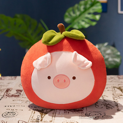 2023 új rajzfilm Pig Fruit plüss puha, kényelmes deréktámasz autós fejtámla nyakpárna autó belső díszei