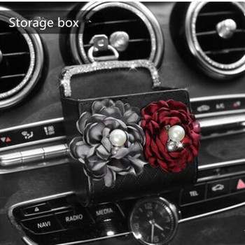Νέα σειρά λουλουδιών Grey Re Rose Πρωτότυπο σχέδιο Διακοσμήσεις εσωτερικού αυτοκινήτου Χειρόφρενο Κάλυμμα Tissue Box Car Lumbar Support Neckpillow