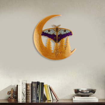 R3MC Moon Висяща на стена силиконова форма Свети Валентин Пеперуда Декоративна форма Направи си сам Настолни орнаменти Висулка Бижута Форма от епоксидна смола