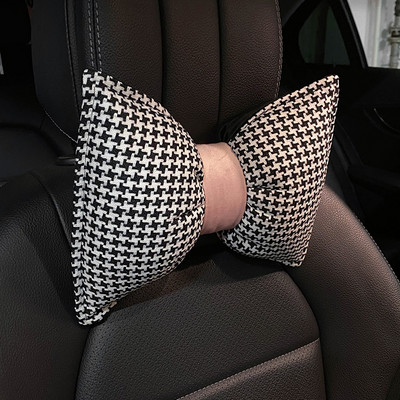Four Seasons Universal Houndstooth sorozat, kiváló minőségű pamutvászon divatos női autós deréktámasztó fejtámla párna