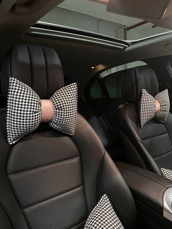 Four Seasons Universal Houndstooth sorozat, kiváló minőségű pamutvászon divatos női autós deréktámasztó fejtámla párna