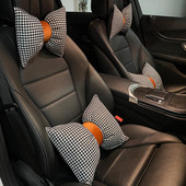 Four Seasons Universal Houndstooth Series High End pamutvászon divatos női autó belső derék nyakpárna párna