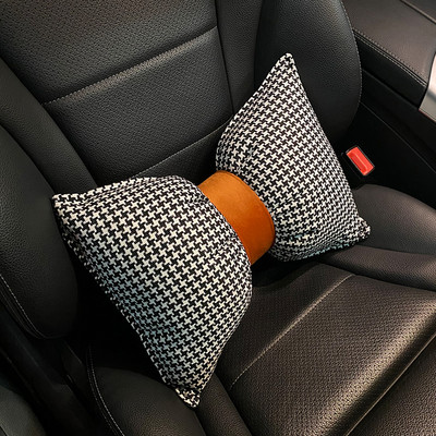 Four Seasons Universal Houndstooth Series High End pamutvászon divatos női autó belső derék nyakpárna párna