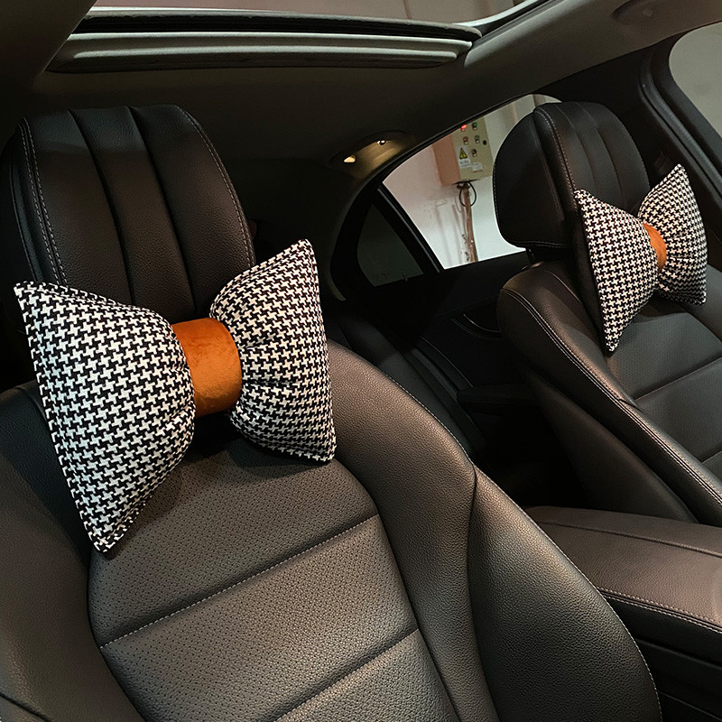 Four Seasons Universal Houndstooth Series High End pamutvászon divatos női autó belső derék nyakpárna párna