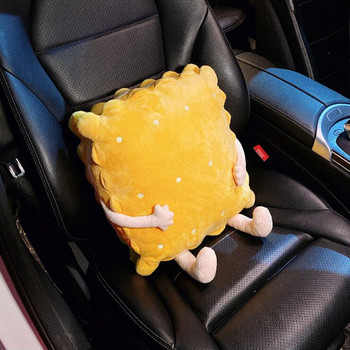 Νέο δημιουργικό μπισκότο χαριτωμένο μαξιλάρι μέσης Πλάτη καθίσματος αυτοκινήτου Μαξιλάρι καναπέ σαλονιού Δώρο μαξιλάρι μέσης