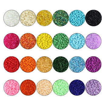 7500PCS 2mm Glass Seed Beads Kits Loose Beads Σετ για χειροποίητο κολιέ Αξεσουάρ βραχιολιών DIY Κιτ κατασκευής κοσμημάτων Findings