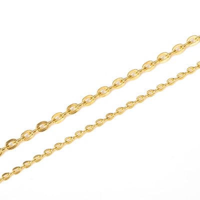 5 m/tétel Fém réz lánc nyaklánc farok hosszabbító láncszem hosszabbító lánc ékszerkészítéshez kiegészítők barkács alkatrész kellékek