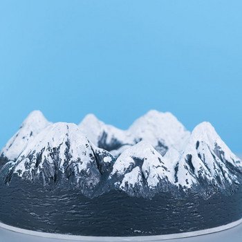 Направи си сам занаяти Кристална епоксидна смола Форма Малка снежна планина Орнамент Силиконова форма J60E