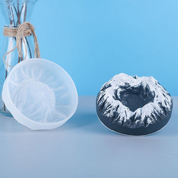 Направи си сам занаяти Кристална епоксидна смола Форма Малка снежна планина Орнамент Силиконова форма J60E