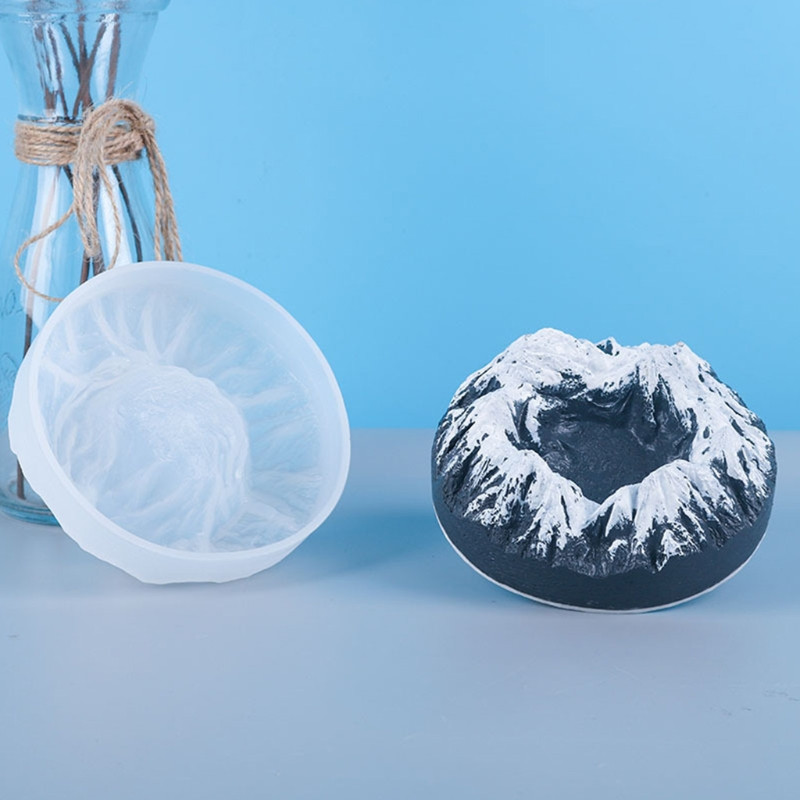 DIY kézműves kristály epoxigyanta forma kis hó hegyi dísz szilikon forma J60E