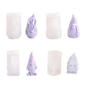 R3MC karácsonyi Gnome szilikon forma Gnome gyertyaforma barkácsolás gyertyaszappan tapaszokhoz Csokoládé fondant tapadásmentes Könnyen formázható
