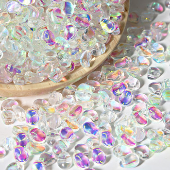 50 бр./лот 6x8 mm многоцветни цветни мъниста Lampwork Австрия Стъклени мъниста Свободни дистанционни мъниста за изработка на бижута Направи си сам аксесоари