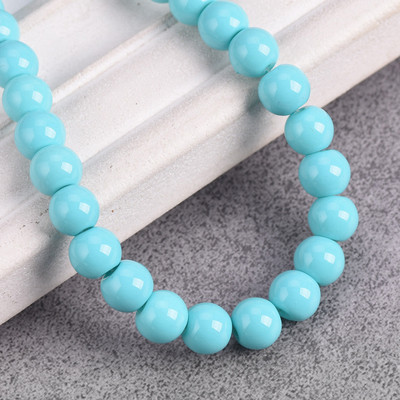 Egyszínű bevonatú kerek 4 mm-es 6 mm-es 8 mm-es átlátszatlan üveg laza távtartó gyöngyök tétel ékszerhez fülbevaló karkötő barkácsolás