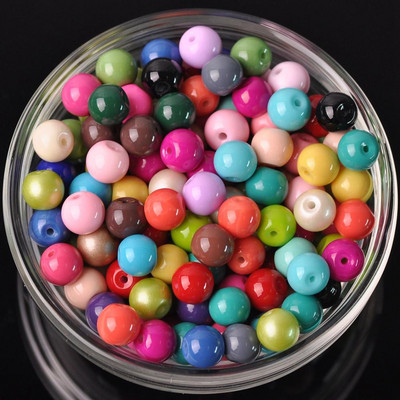 Egyszínű bevonatú kerek 4 mm-es 6 mm-es 8 mm-es átlátszatlan üveg laza távtartó gyöngyök tétel ékszerhez fülbevaló karkötő barkácsolás