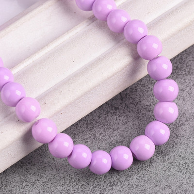 Egyszínű bevonatú kerek 4 mm-es 6 mm-es 8 mm-es átlátszatlan üveg laza távtartó gyöngyök tétel ékszerhez fülbevaló karkötő barkácsolás