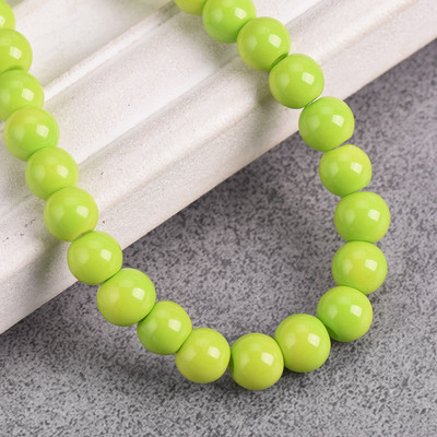 Egyszínű bevonatú kerek 4 mm-es 6 mm-es 8 mm-es átlátszatlan üveg laza távtartó gyöngyök tétel ékszerhez fülbevaló karkötő barkácsolás