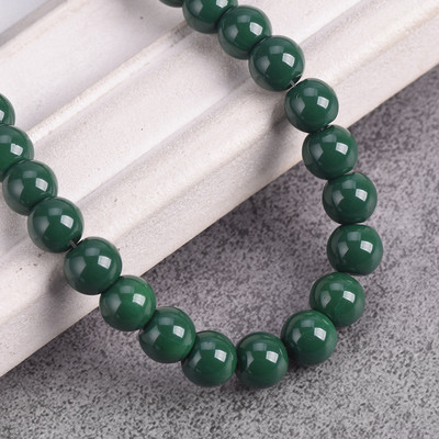 Egyszínű bevonatú kerek 4 mm-es 6 mm-es 8 mm-es átlátszatlan üveg laza távtartó gyöngyök tétel ékszerhez fülbevaló karkötő barkácsolás