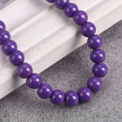 Egyszínű bevonatú kerek 4 mm-es 6 mm-es 8 mm-es átlátszatlan üveg laza távtartó gyöngyök tétel ékszerhez fülbevaló karkötő barkácsolás