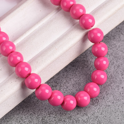 Egyszínű bevonatú kerek 4 mm-es 6 mm-es 8 mm-es átlátszatlan üveg laza távtartó gyöngyök tétel ékszerhez fülbevaló karkötő barkácsolás