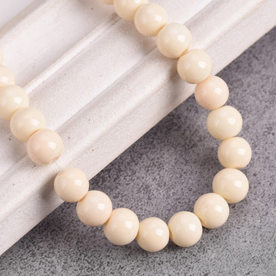 Egyszínű bevonatú kerek 4 mm-es 6 mm-es 8 mm-es átlátszatlan üveg laza távtartó gyöngyök tétel ékszerhez fülbevaló karkötő barkácsolás