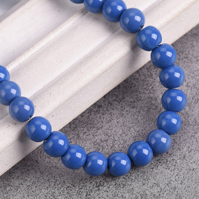 Egyszínű bevonatú kerek 4 mm-es 6 mm-es 8 mm-es átlátszatlan üveg laza távtartó gyöngyök tétel ékszerhez fülbevaló karkötő barkácsolás