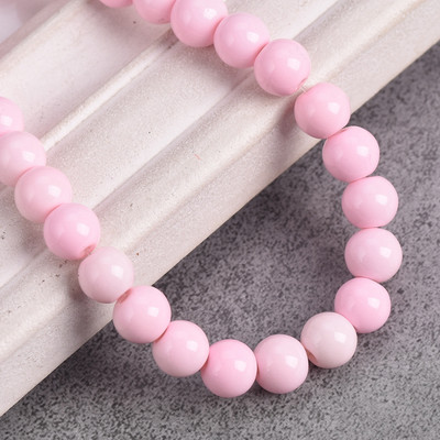 Egyszínű bevonatú kerek 4 mm-es 6 mm-es 8 mm-es átlátszatlan üveg laza távtartó gyöngyök tétel ékszerhez fülbevaló karkötő barkácsolás