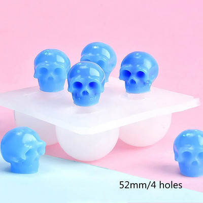 Új 3D szilikon forma koponya forma gyöngy szárított virág szilikon UV gyanta barkács agyag epoxi gyanta formák ékszerekhez