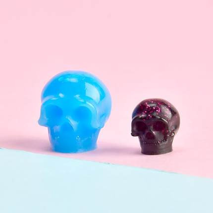 Új 3D szilikon forma koponya forma gyöngy szárított virág szilikon UV gyanta barkács agyag epoxi gyanta formák ékszerekhez