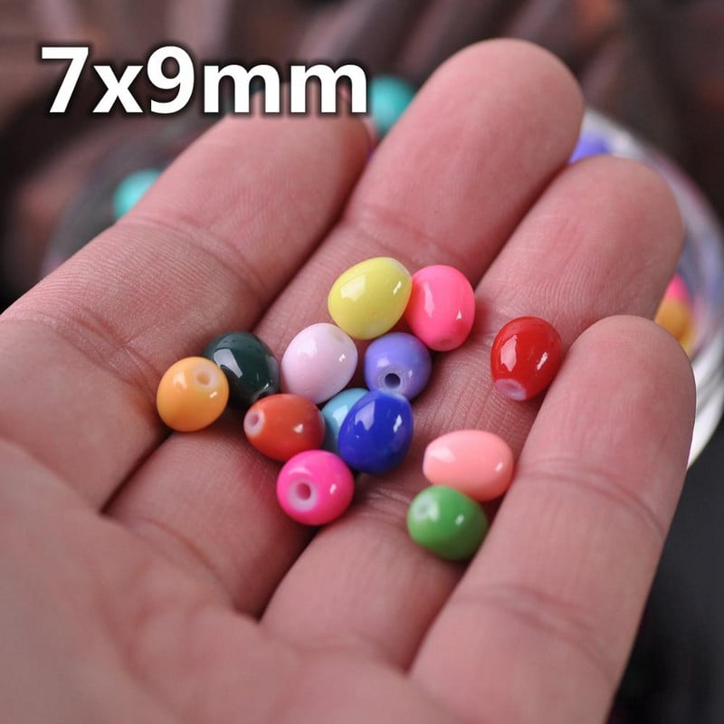 Bevont egyszínű könnycsepp körte alakú átlátszatlan üveg 9x7mm 11x8mm 14x10mm laza gyöngyök Nagykereskedelmi tétel ékszerkészítéshez barkácsoláshoz
