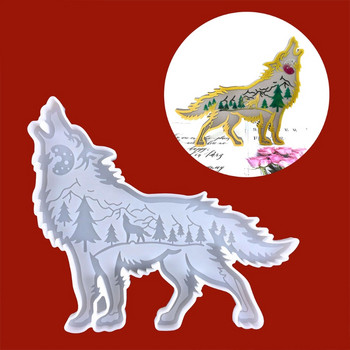Епоксидна форма за декорация на вълци с културно значение на тотема на вълка за стенни завеси Готически декор за стени от смола за дома
