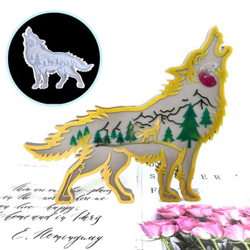 Епоксидна форма за декорация на вълци с културно значение на тотема на вълка за стенни завеси Готически декор за стени от смола за дома